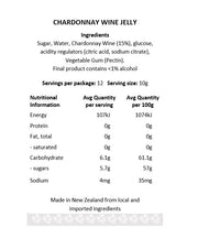 Chardonnay Wine Jelly – Gourmet Wine-Infused Jelly 120ml