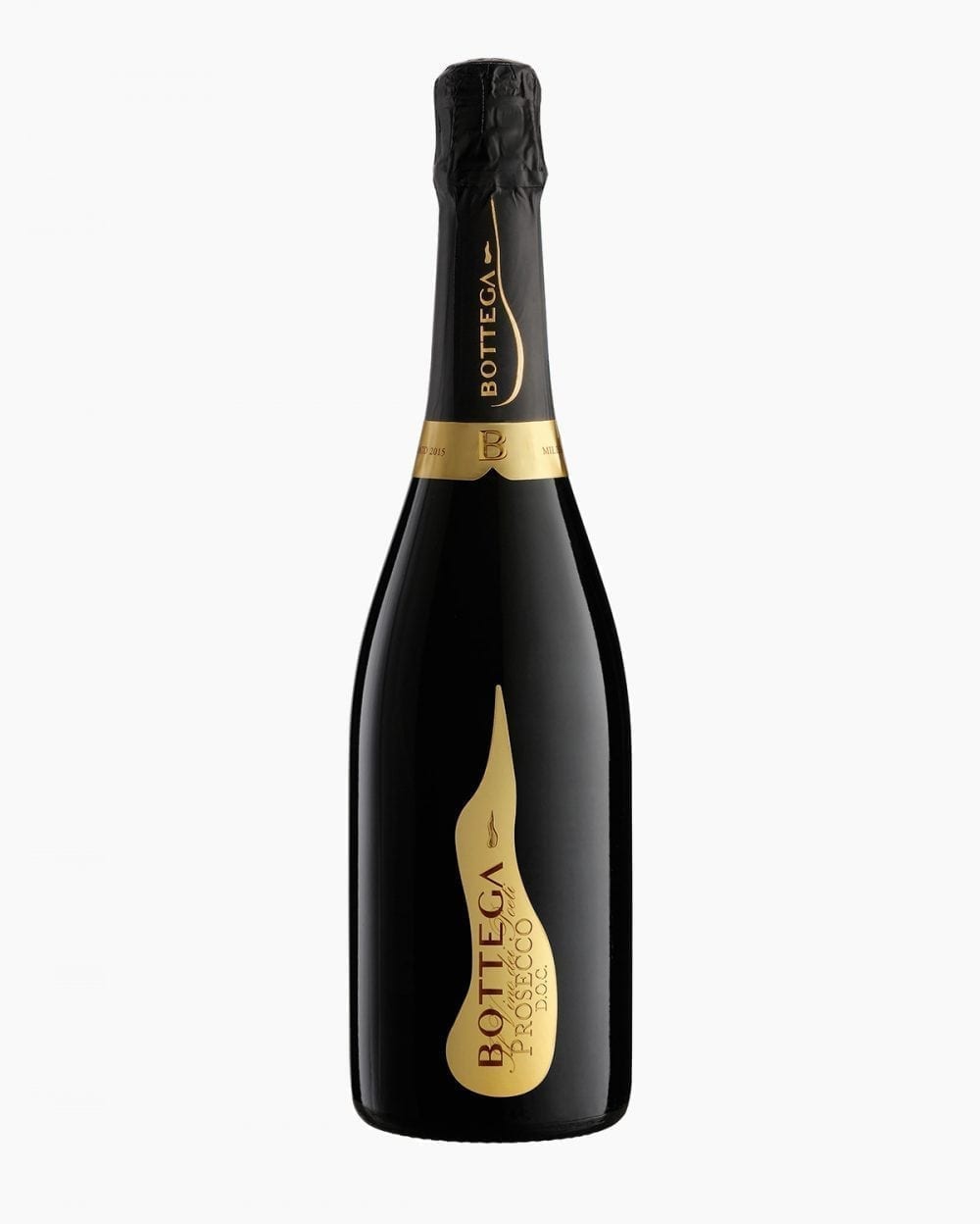 Poeti Prosecco DOC 750ml – black bottle with gold label